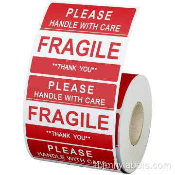 Fragile Sticker Babala na na -customize na label